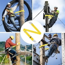 Tree Climbing Belt Restraint Lanyards & Hunting Safety Harness, Adjustable Safety Lanyard, Yellow