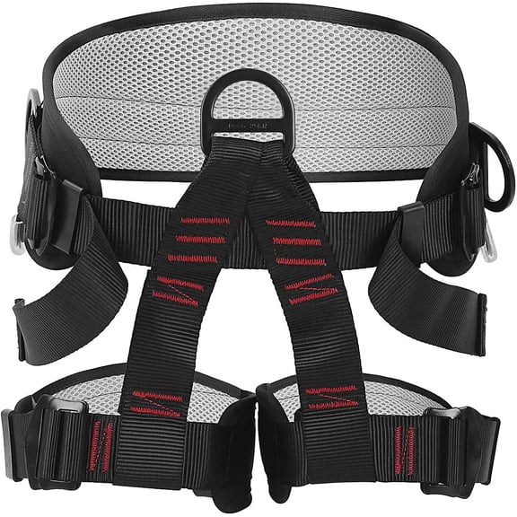 Tree Climbing Equipment Full Body Harness, Adjustable Safety Safe Seat Belt for Rappelling Caving, Durable Outward Band Training Gear Large Size