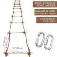 thumbnail image 1 of Tree Climbing Rope Ladder for Kids 16ft or Adults - Outdoor Jungle Gym Swing Set Accessories - Playground Equipment, 1 of 11