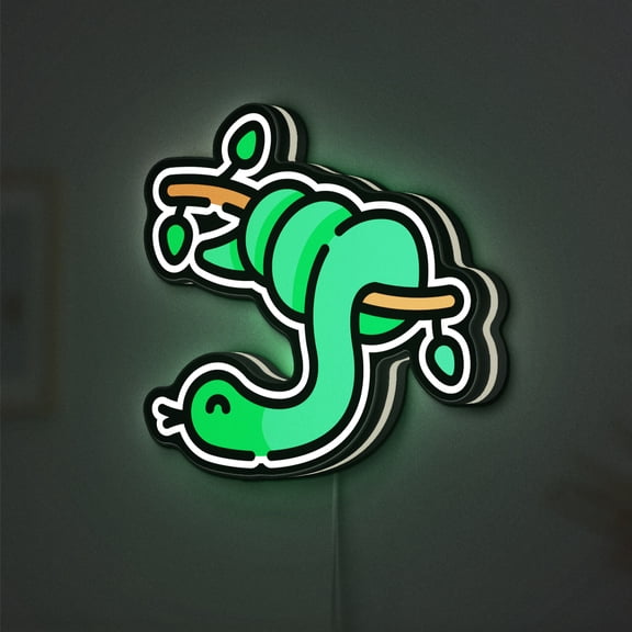 Tree Climbing Snake 3D Novelty Light Box for Nature Retreats, Forest Decor, Ideal for Wildlife Watchers (Height 16 inch, 40cm)