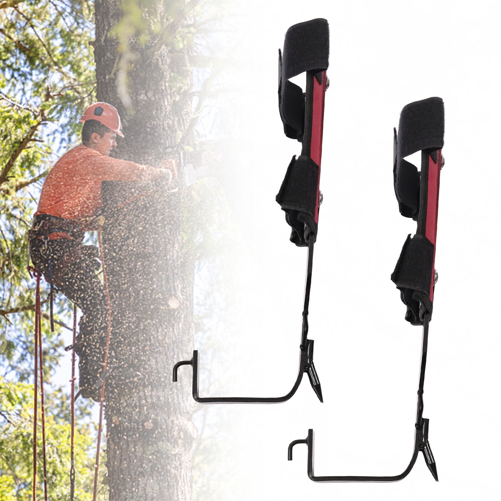 Tree Climbing Spike Portable Climbing Gaffs Set with Adjustable Safety