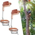 thumbnail image 1 of Pair Tree Climbing Spurs Spike Safety Straps Climbing Tool Set Stainless Steel, 1 of 12