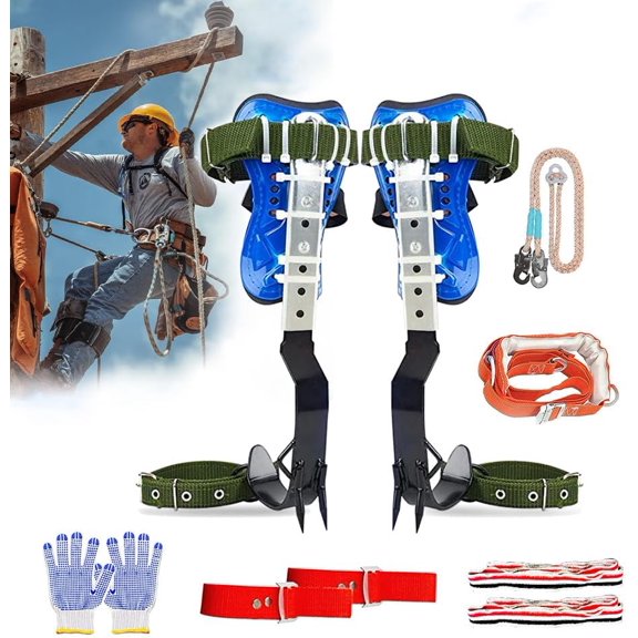 Tree Climbing Spike, Spike Set 2 Gears Non-Slip Gear, Tool Equipment with Gaff Guards for Climbers, Logging, Fruit Picking