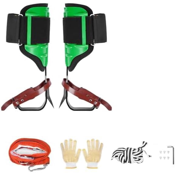 Tree Climbing Spikes, Adjustable Height Tree Climbing Gear Kit with Soft Padding and Safe Belt, 220lbs Capacity Arborist Equipment for Climbers, Hunting, Fruit Picking$$Sport & Recreation Other