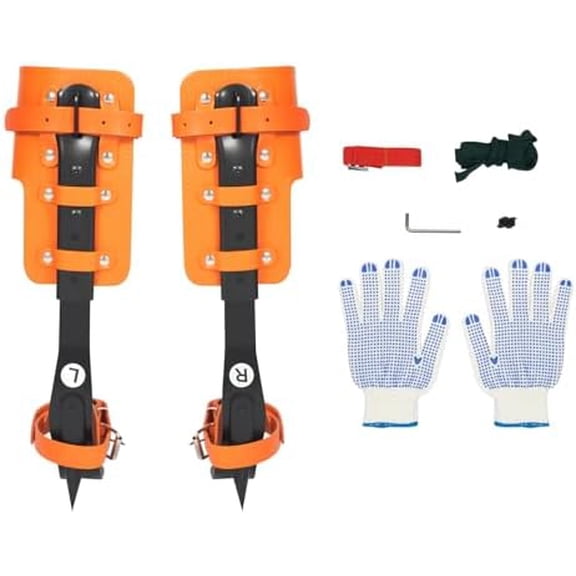 Tree Climbing Spikes,Climbing Spikes with Multi-Functional Belt, Steel Adjustable Climber Gaffs Climbing Trees Gear for Outdoor Jungle Survival Fruit Picking$$Sport & Recreation Other