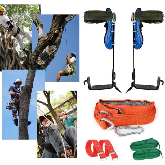 Tree Climbing Spikes, Stainless Steel Non-Slip Multifunction Pole Climbing Spikes Hook, Climbing Trees Tool for Hunting Observation Picking Fruit Advantage,1Claws-Set