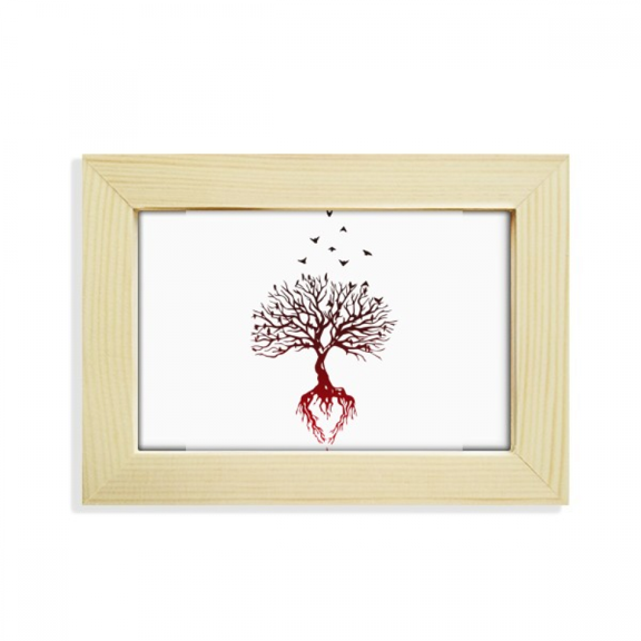 Tree Crow Flying Root Art Deco Fashion Desktop Decorate Photo Frame Picture Art Painting 5x7 inch