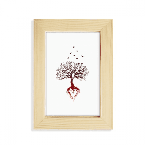 Tree Crow Flying Root Art Deco Fashion Desktop Display Photo Frame Picture Art Painting 5x7 inch