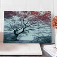 thumbnail image 1 of Tree Cutting Board, Photo with Dramatic Nature Scenery of Abstract Colorful Leafy Tree and Calm Pond, Decorative Tempered Glass Cutting and Serving Board, in 3 Sizes, by Ambesonne, 1 of 5