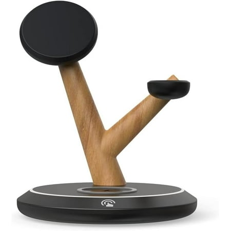 Tree Design Fast 3-in-1 Wireless Charging Station for iPhone 11/12/13/14/15/16, Pro, Pro Max, Mini, Apple Watch, AirPods2/Pro