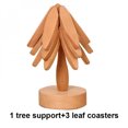 thumbnail image 1 of Tree Design Stand Wooden Trivets Decorative Anti Scald Heat Resistant Table Mat Coaster Wood Placemats Pot, 1 of 8