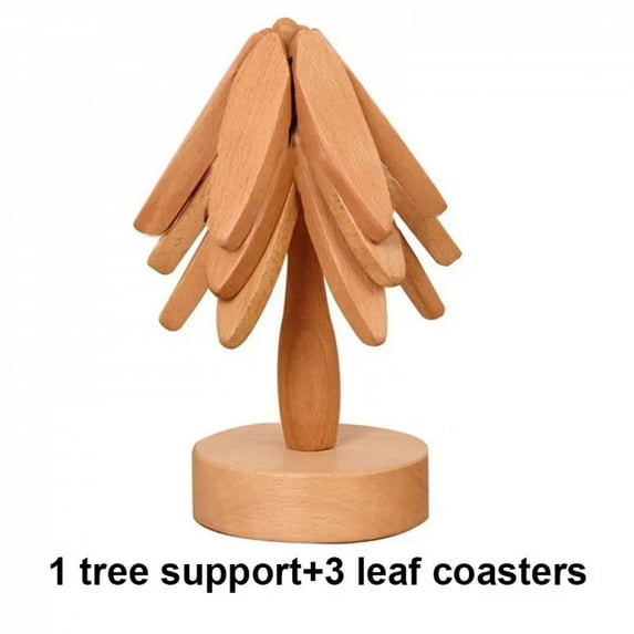 Tree Design Stand Wooden Trivets Decorative Anti Scald Heat Resistant Table Mat Coaster Wood Placemats Pot