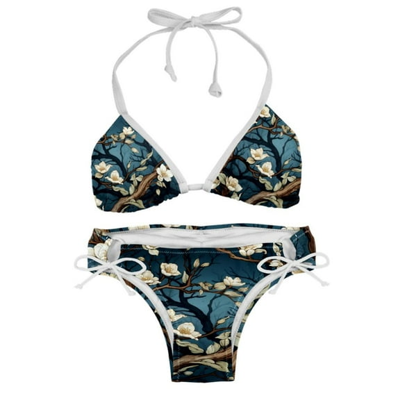 Tree Detachable Sponge Adjustable Strap Bikini Set Two-Pack Swimsuit Suit Beach Pool Party