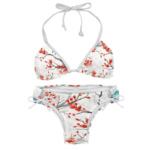Tree Detachable Sponge Adjustable Strap Bikini Set Two-Pack Swimsuits Swimming Suits Applicable Scenes