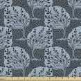 thumbnail image 1 of Ambesonne Tree Fabric by the Yard Upholstery, Hand Drawn Forest Design, 5 Yards, Pale Blue Black, 1 of 4