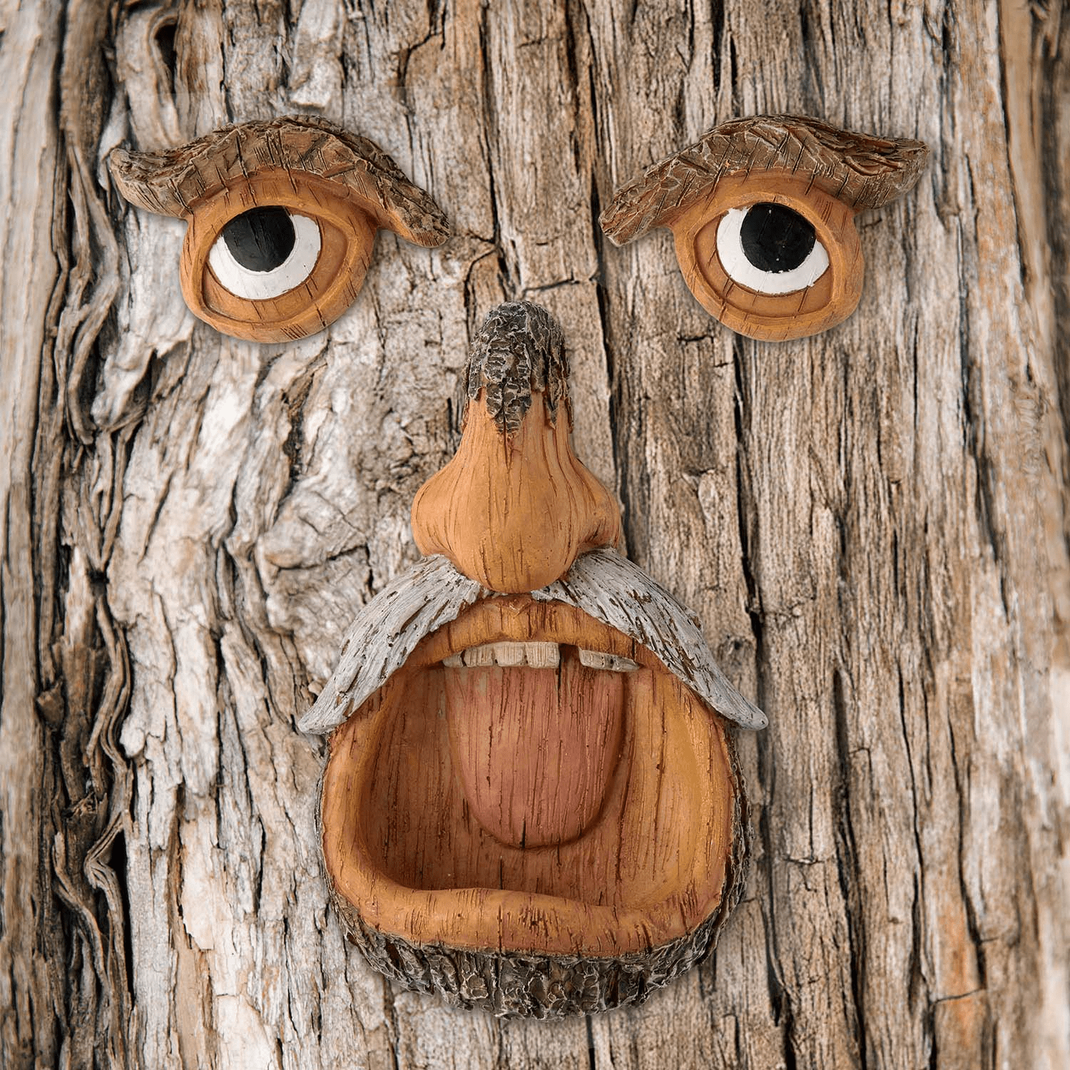 ;MALLMALL6 Tree Face Bird Feeder, Garden Outdoor Decor Yard Art Statue,1pack