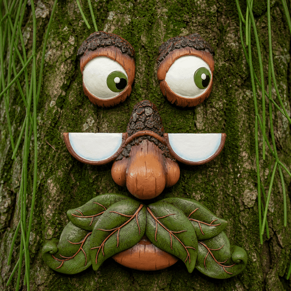 Tree Face Glow in the Dark Polyresin Outdoor Indoor Garden Decor