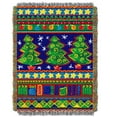 thumbnail image 1 of Tree Festivity Woven Tapestry Throw Blanket, 1 of 4