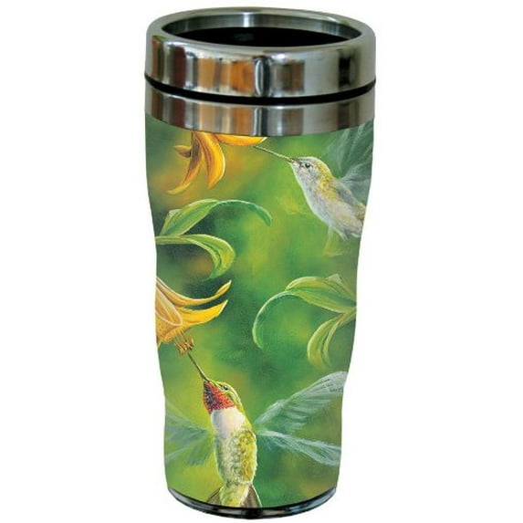 Tree-Free Greetings 77019 Ruby Wings Collectible Art Sip 'N Go Travel Tumbler, 16-Ounce, Stainless Steel, Multicolored