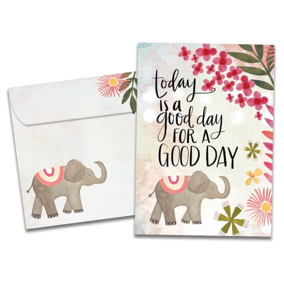 Tree-Free Greetings All Occasion Greeting Card, 100% Recycled Paper, 5x7, Good Day Today (GO65246)