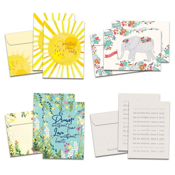 Tree-Free Greetings All Occasion Greeting Card 8 Pack, 5x7, Inspirational Variety (GA54316)