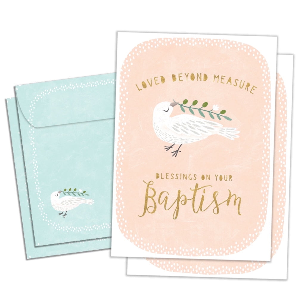 Tree-Free Greetings Baptism Greeting Card 2 Pack, 5x7, Loved Beyond Measure  (GT65965) - Walmart.com, image size:1000x1000