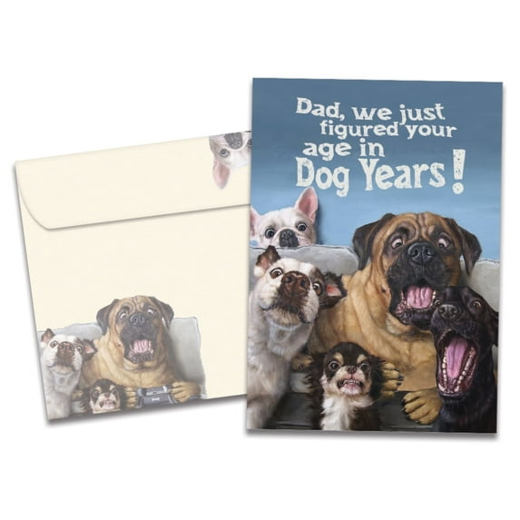 Tree-Free Greetings Birthday Greeting Card, 5x7, Dog Years (GO61443)