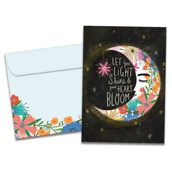 Tree-Free Greetings Birthday Greeting Card, 100% Recycled Paper, 5x7, Let Light Shine (GO65250)