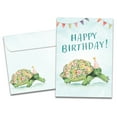 thumbnail image 1 of Tree-Free Greetings Birthday Greeting Card, 5 x 7, Flower Turtle (GO69844), 1 of 5