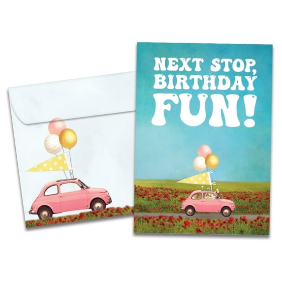 Tree-Free Greetings Birthday Greeting Card, 5x7, Next Stop (GO65244)