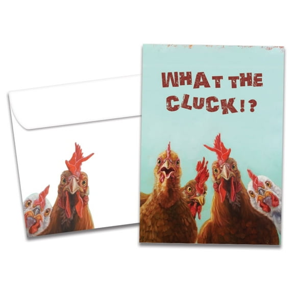 Tree-Free Greetings Birthday Greeting Card, 5x7, What the Cluck (GO61212)