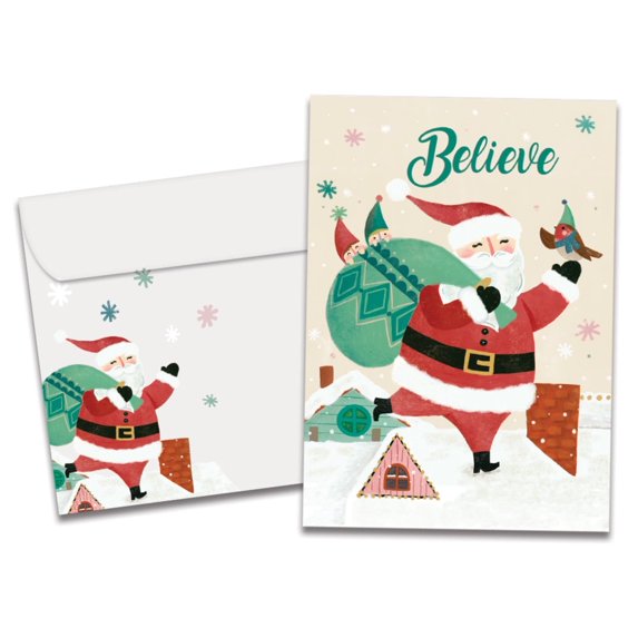 Tree-Free Greetings Christmas Greeting Card, 5x7, Believe in Magic (GO65382)