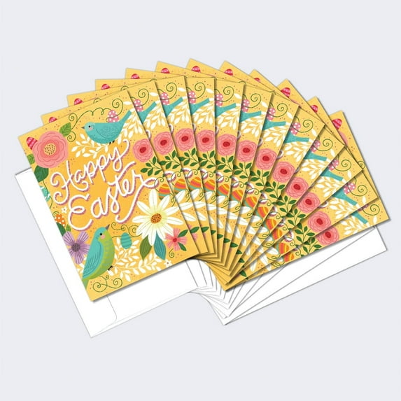 Tree-Free Greetings Easter Greeting Card 12 Pack, 4 x 6, Bright and Beautiful (FS68747)
