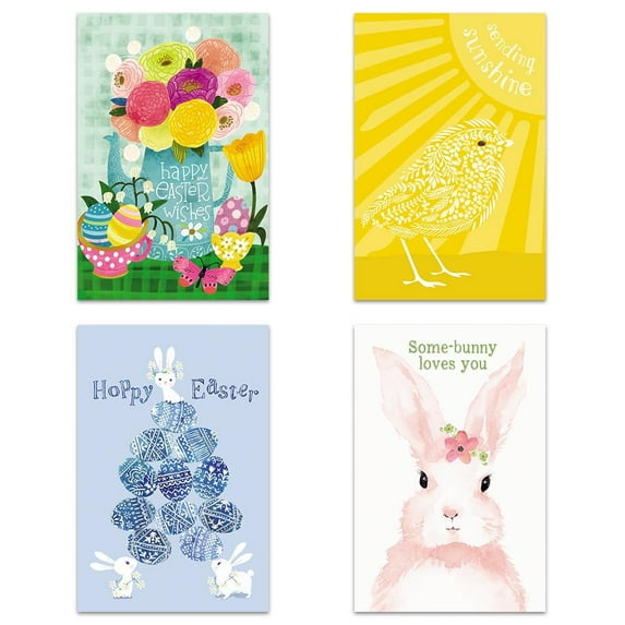Tree-Free Greetings Easter Greeting Card 16 Pack, 4x6, Sunshine Season (FP54327)