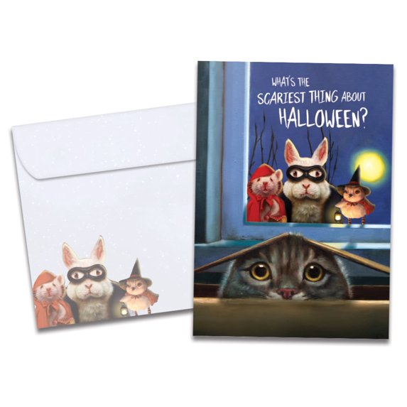 Tree-Free Greetings Halloween Greeting Card 12 Pack, 5x7, Without Masks (HP60521)