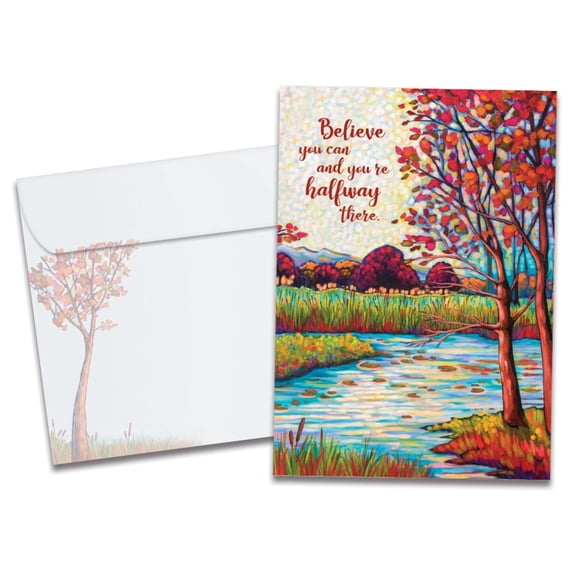 Tree-Free Greetings Just Because Greeting Card, 5x7, Halfway There (GO61545)