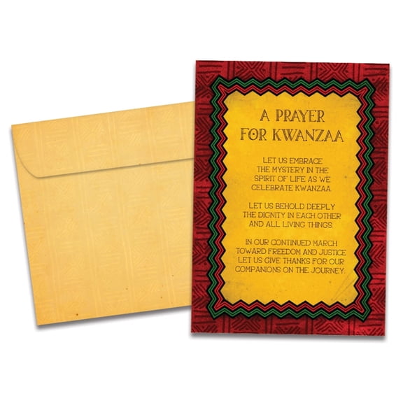 Tree-Free Greetings Kwanzaa Greeting Card, 5x7, Kwanzaa Prayer (GO63099)