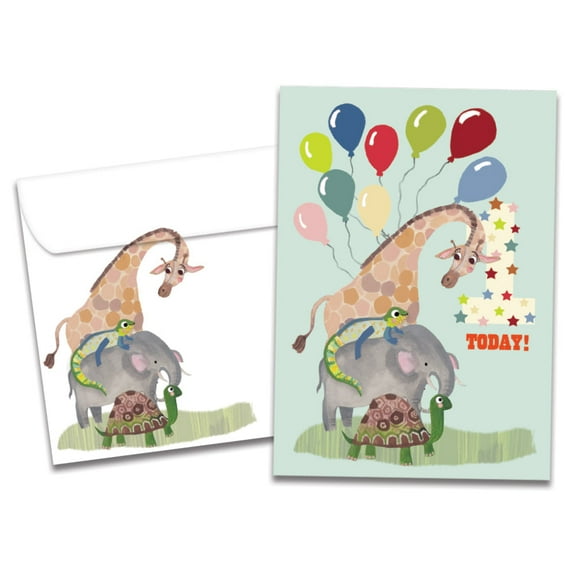 Tree-Free Greetings Milestone Birthday Greeting Card, 100% Recycled Paper, 5x7, Wonderful 1 (GO65862)