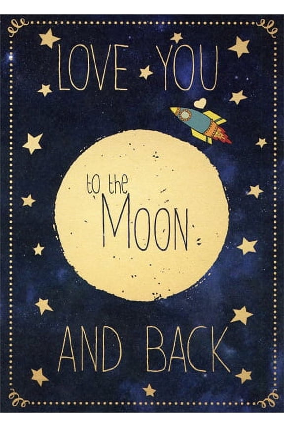 Tree-Free Greetings Moon and Back Romantic Birthday Card
