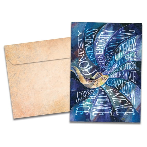 Tree-Free Greetings Rosh Hashanah Greeting Card, 100% Recycled Paper, 5x7, Generous and Kind (GO63104)