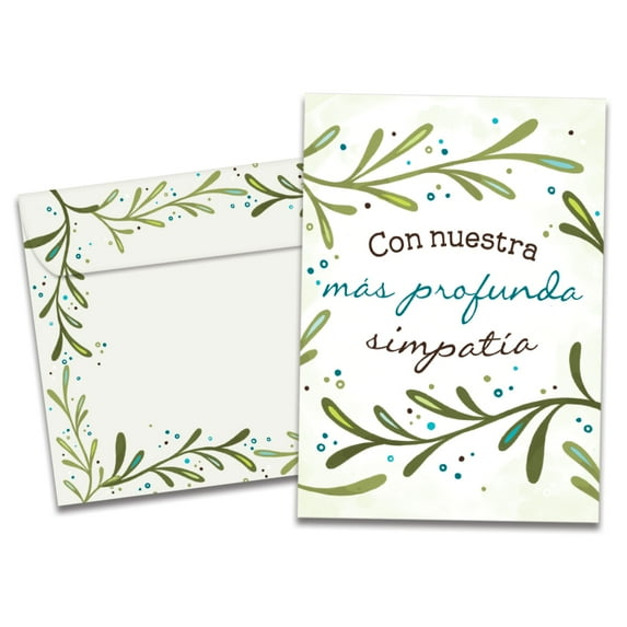 Tree-Free Greetings SS-Sympathy Greeting Card, 100% Recycled Paper, 5x7, Simpatia Vines (GO64633)