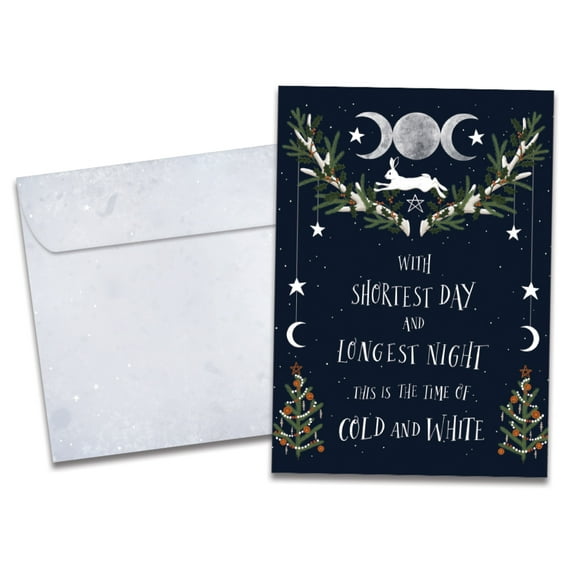 Tree-Free Greetings Solstice Greeting Card 12 Pack, 5x7, Feasts and Light (HP60623)
