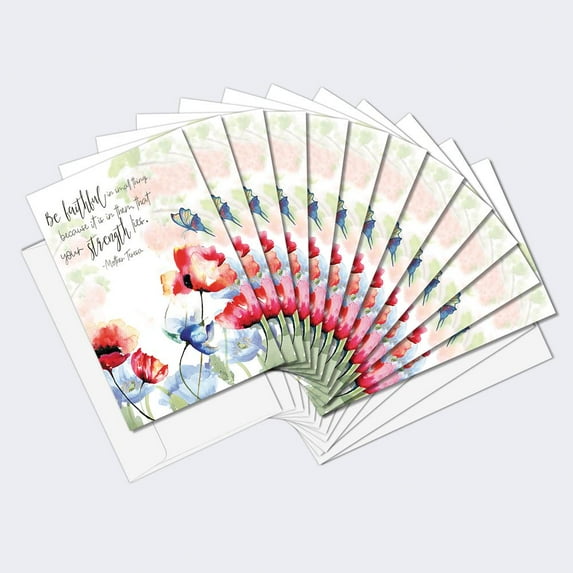 Tree-Free Greetings Support Greeting Card 12 Pack, 100% Recycled Paper, 4x6, In Small Things (FS53753)