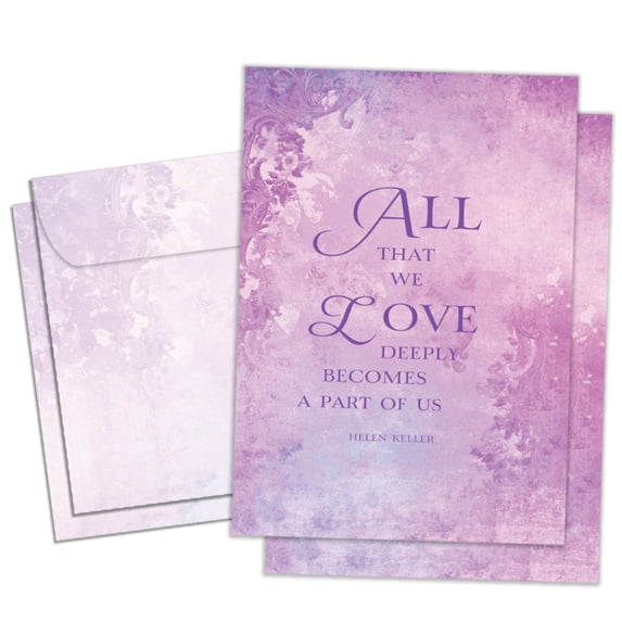 Tree-Free Greetings Sympathy Greeting Card 2 Pack, 100% Recycled Paper, 5 x 7, All That We Love (GT69277)