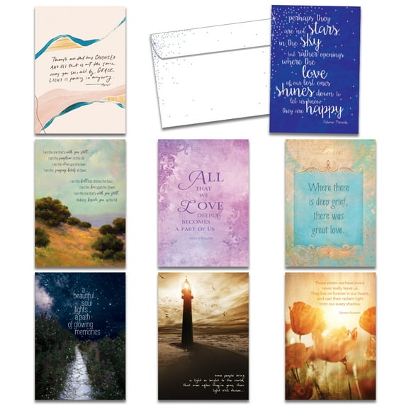 Tree-Free Greetings Sympathy Greeting Card 8 Pack, 5x7, Quote Sympathy (GA53665)