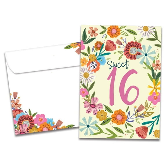 Tree Free Sweet 16 Eco-Friendly Milestone Birthday Card, 5x7