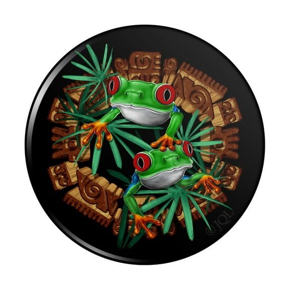 Tree Frog Aztec Temple Kitchen Refrigerator Locker Button Magnet