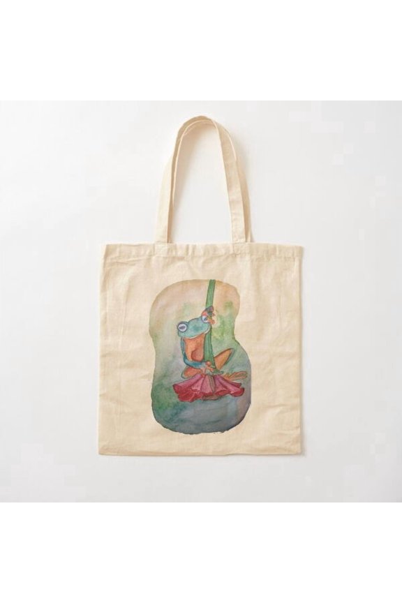 Tree Frog Canvas Tote Bags, Reusable Shopping Bag