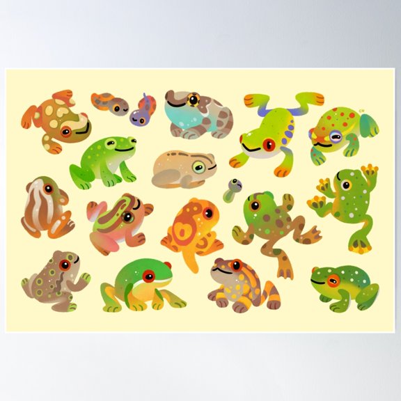 Tree Frog Poster Wall Art, Modern Wall Decor For Living Room Bedroom, 12x18 UNFRAMED