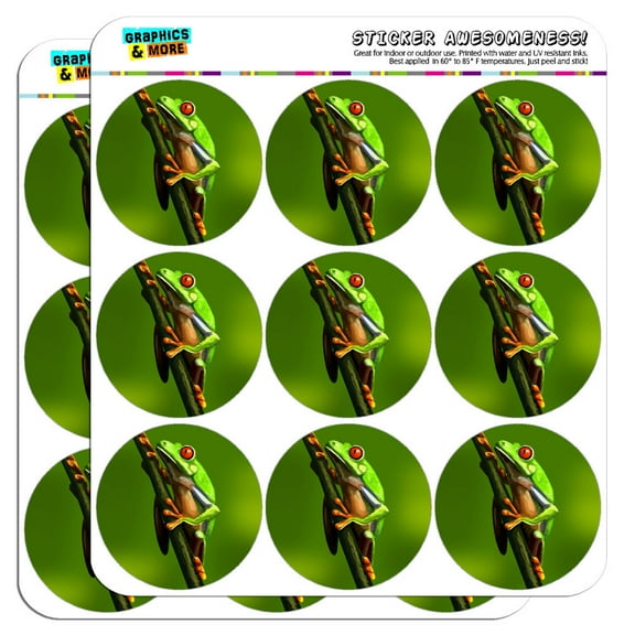 Tree Frog Red-Eyed 2" Scrapbooking Crafting Stickers